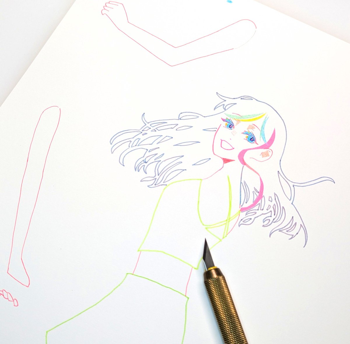 「ハーバリウムキットが届くまで暑中見舞いイラスト描きます #制作過程 #マステ絵」|りょーの@ボカデュオ2チーム参加のイラスト