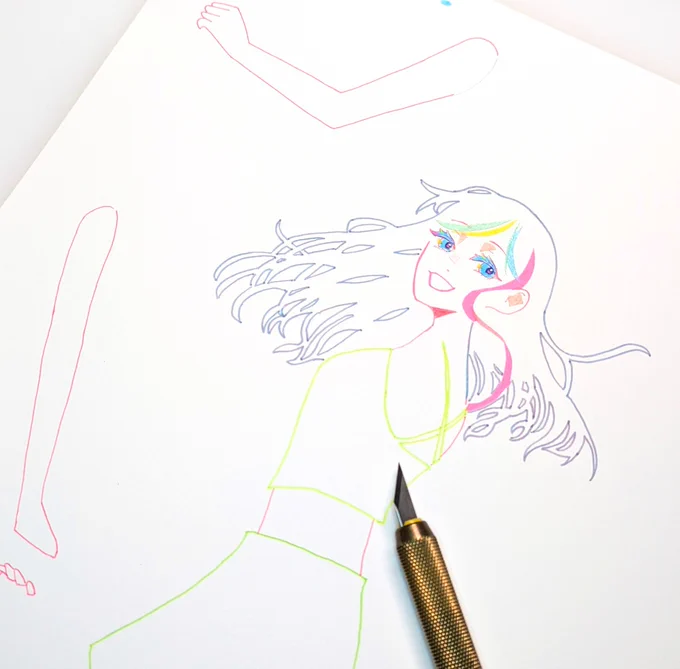 ハーバリウムキットが届くまで暑中見舞いイラスト描きます #制作過程 #マステ絵