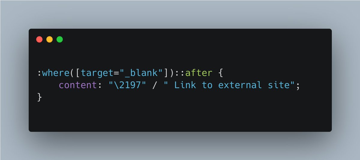 fcalderan's tweet photo. @thekevingeary Nice, I'll suggest just a couple of improvements:
1) lower the specificity of the rule;
2) use the alternative texts syntax for accessibility (now supported everywhere) https://t.co/OCB5UVQeaS