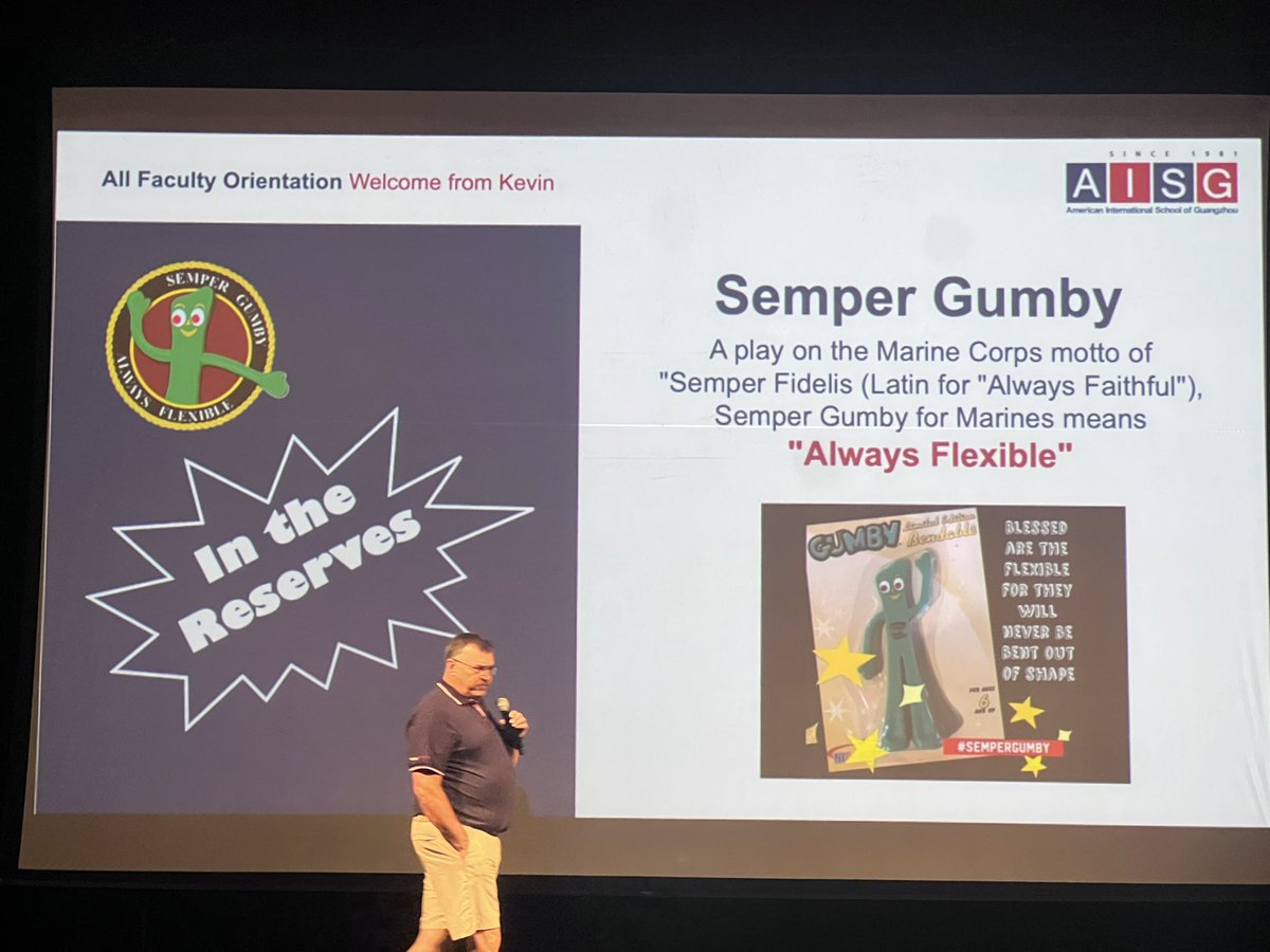 As we start the year it is never a bad reminder to “always be flexible” in education. Great message from our director this morning. <a href="/AISGZ/">AISGZ</a> #gorams