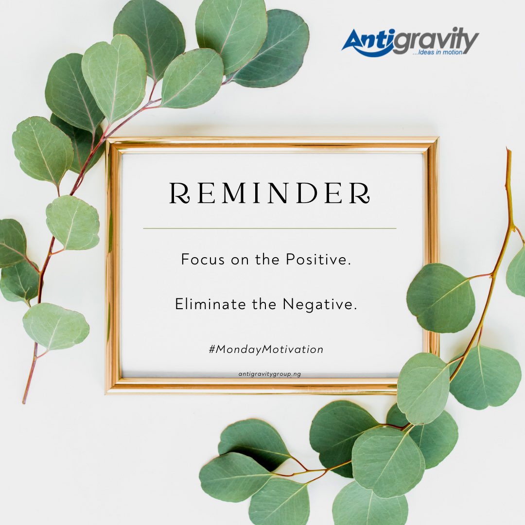 antigravity_ng's tweet photo. Happy New Week✨✨

This week, focus ok the positive, eliminate the negative.

#mondaymotivation #antigravity Fuel #EndBadGovernmentInNigeria My MTN Alex Otto https://t.co/GGTClMsGTp