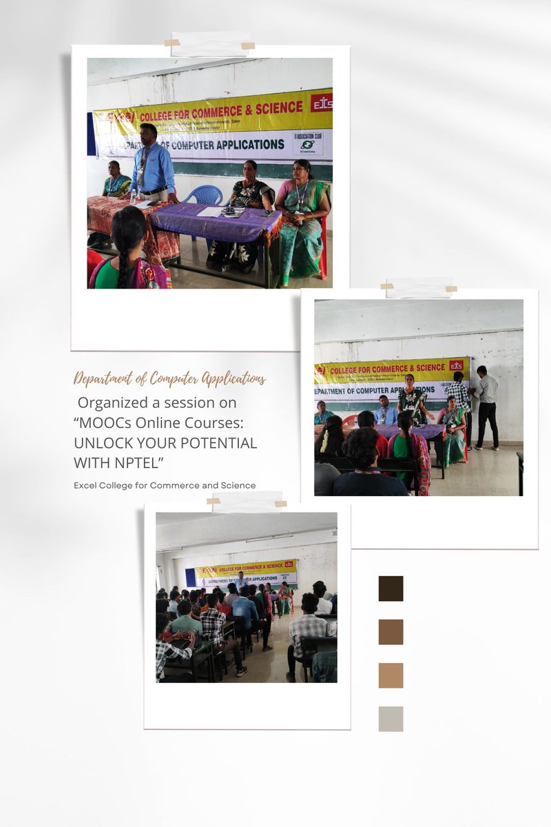 excelinstituti1's tweet image. 💐 Excel Group Institutions / Excel College for Commerce and Science, Komarapalayam 💐

#ExcelGroupInstitutions #ExcelCollegeForCommerceAndScience #MOOCs #NPTEL #UnlockYourPotential #EducationalExcellence #InteractiveLearning #InspiringSessions

📸✨