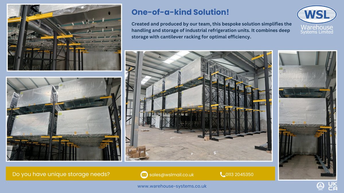 Warehousesystem's tweet image. This is a fantastic project!  Stay tuned for more images once the installation is fully completed!

#Cantilever #CantleverRacking #DeepStorage #DeepLane #Customised #Unique #Bespoke #Craftsmanship #TechnicalDesign #DesignAndManufacture #UKmanufacturer