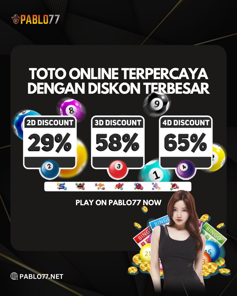 pablo77live's tweet photo. NIKMATI TOTO ONLINE &amp; TERPERCAYA DENGAN DISKON BESAR HANYA DI PABLO77

DAFTARKAN AKUN ANDA SEKARANG JUGA🔥

#pablo77 #pemburupetir #slot #game #viralindo #macau #indonesiabersinar https://t.co/uKGg6Erwzr