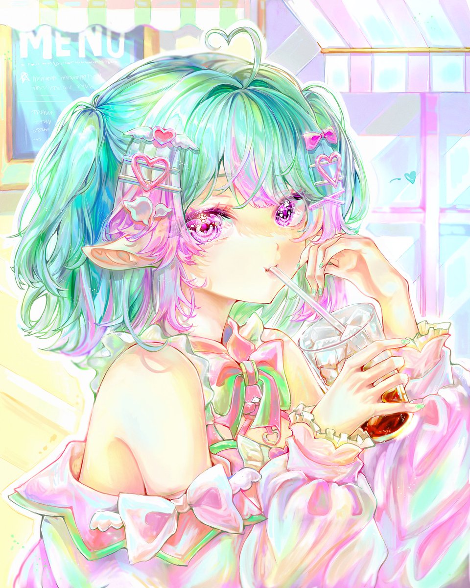 要和我一起來杯冰飲嗎？(๑´ㅂ`๑)

繪師：<a href="/HuiXin_Mie/">🌸阿喵 𝐀𝐫𝐫𝐌𝐞𝐞𝐨𝐰 ●ᴥ●</a>