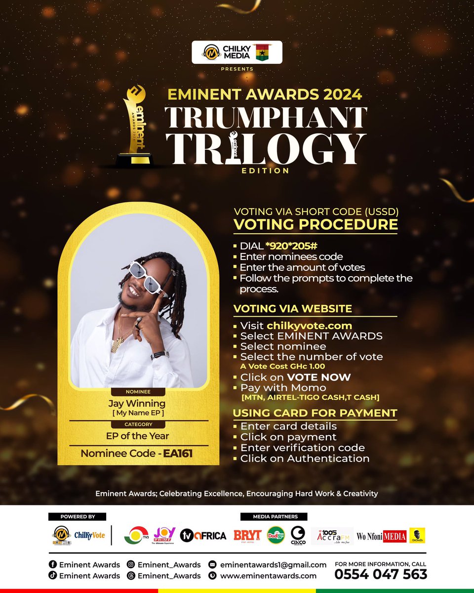 otudajay's tweet photo. Please start to vote for me now Dial *920*205# my nominee shot code -EA161 Vote is Ghc 1.Please let’s do this together thank you https://t.co/6605ipXcvt