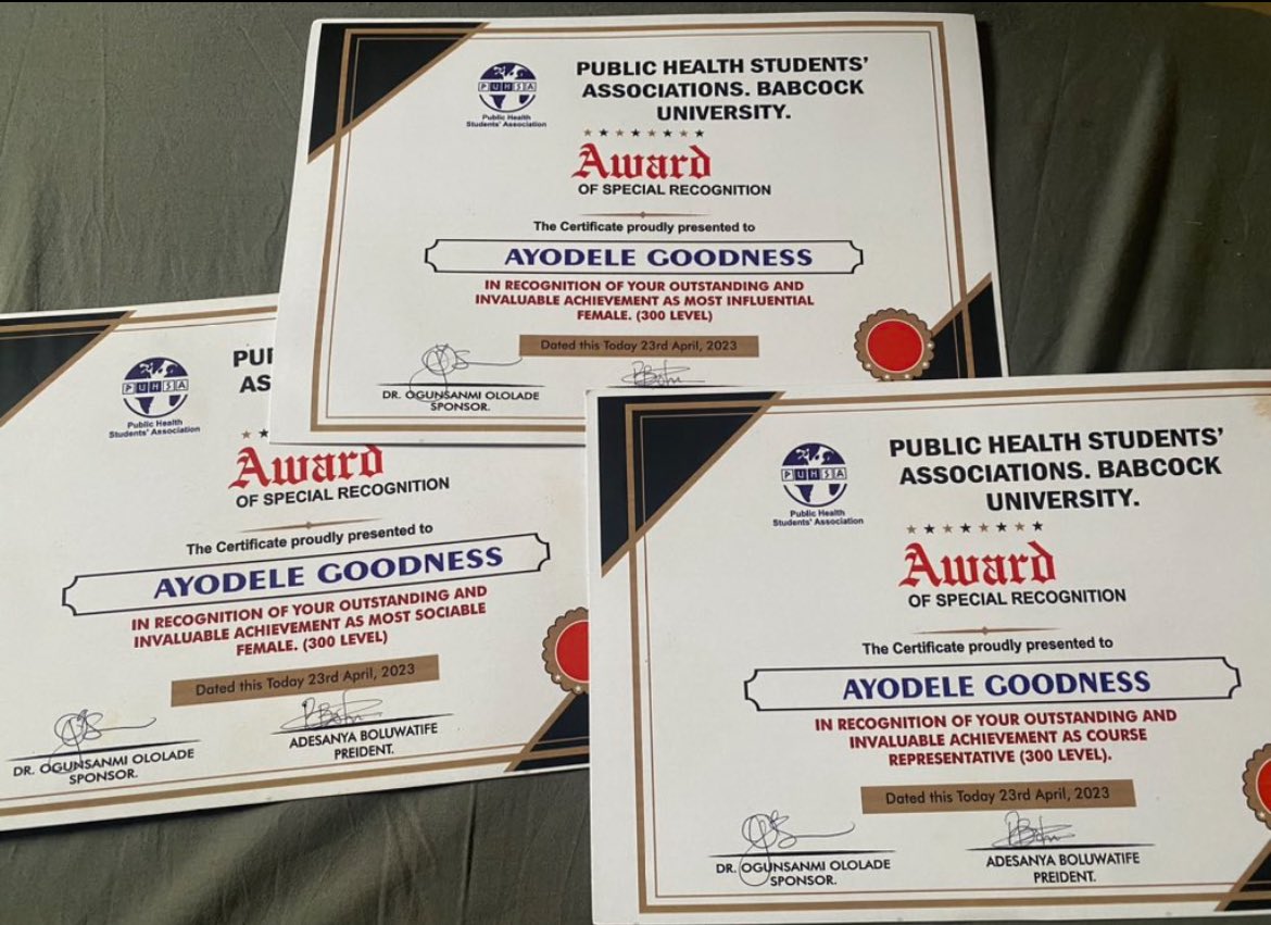 GoodyyyyyTim's tweet photo. Woke up as graduate 🧑‍🎓 

Executive President of the Public Health Students’ Assoc.  ✅ 23/24

Public Relations Officer of the Public Health Students’ Assoc.  ✅ 22/23 

Course Representative (300l) 22/23 ✅

Class Senator (200l) of the Public Health Students’ Assoc. 21/22 ✅ https://t.co/NjVtOFrkFK