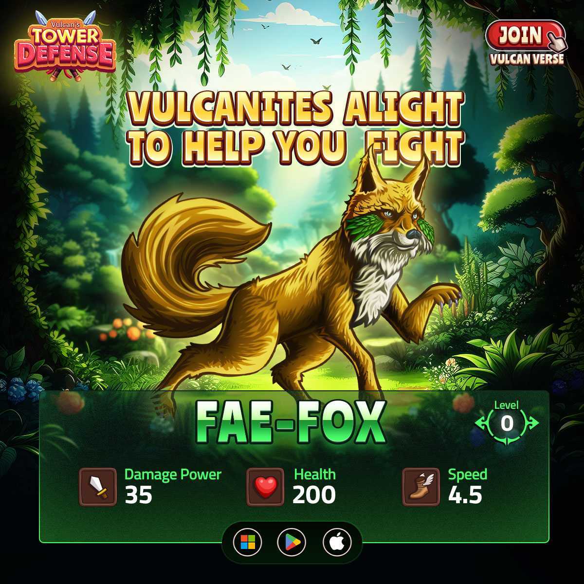 Vulcan_TD's tweet photo. Discover FAE-FOX , your loyal level 0 vulcanite companion in #VulcansTowerDefense! Use its power and readiness to conquer the towers. 🔥

Join forces with FAE-FOX and conquer every challenge! ⚔️

#Vulcanites #Vulcanverse #Enemygame #PlayToEarn #EpicBattles #DownloadNow https://t.co/hes5nsodRQ