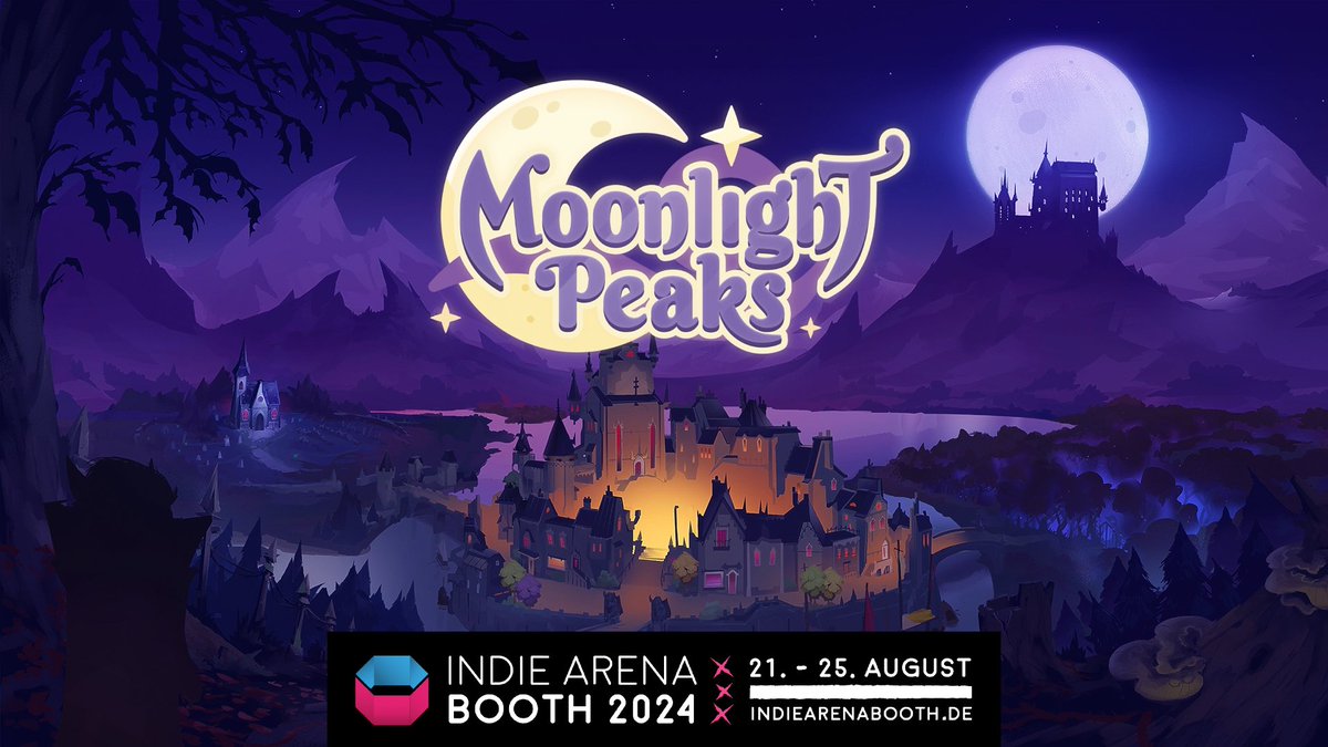 We'll be at <a href="/gamescom/">gamescom</a> this year with <a href="/MoonlightPeaks/">Moonlight Peaks - Wishlist Now! 💜</a>! 🦇🧡

You can come try the game for yourself in the <a href="/IndieArenaBooth/">Indie Arena Booth</a> zone! ✨

Some of our wonderful Marvelous Europe team will also be there, make sure to reach out if you'd like a chat.

See you there! 🌙