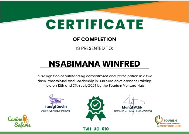 Winfred99's tweet photo. Kudos👌.
I am glad to be part of the tourism venture Hub.
We are basically looking at 
#Fostering innovation, entrepreneurship &amp; supporting local economic development 
#Showcasing local culture and heritage &amp; Enhancing tourist experience.
@Caninesafaris 
@Tourism venture hub https://t.co/wDommMbm8Q