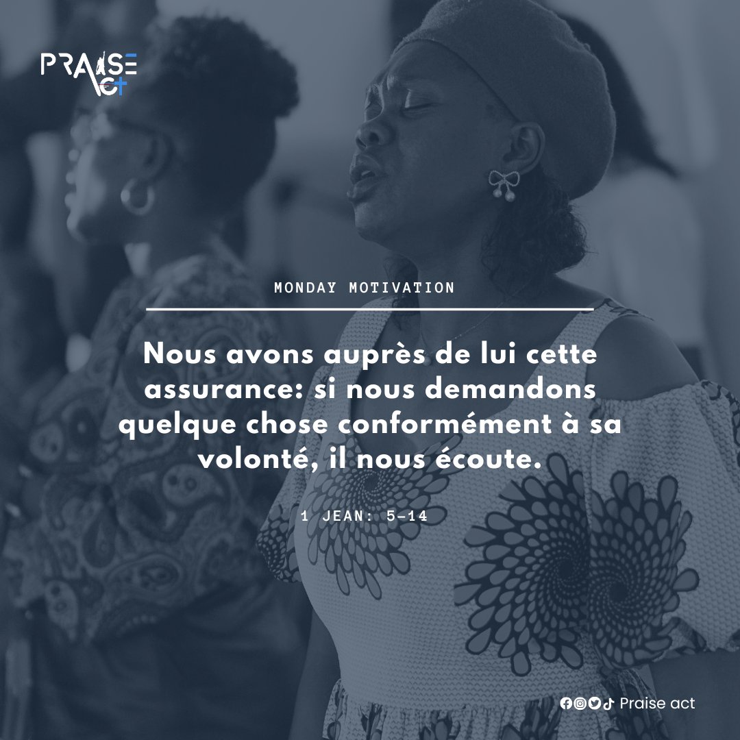 PraiseAct's tweet photo. 📌 𝐌𝐨𝐧 𝐥𝐮𝐧𝐝𝐢, 𝐦𝐚 𝐦𝐨𝐭𝐢𝐯𝐚𝐭𝐢𝐨𝐧
Bon lundi fam ❤️🙏🏽
#PraiseisOurAct #MondayMotivation https://t.co/TEWyIJ1GHO