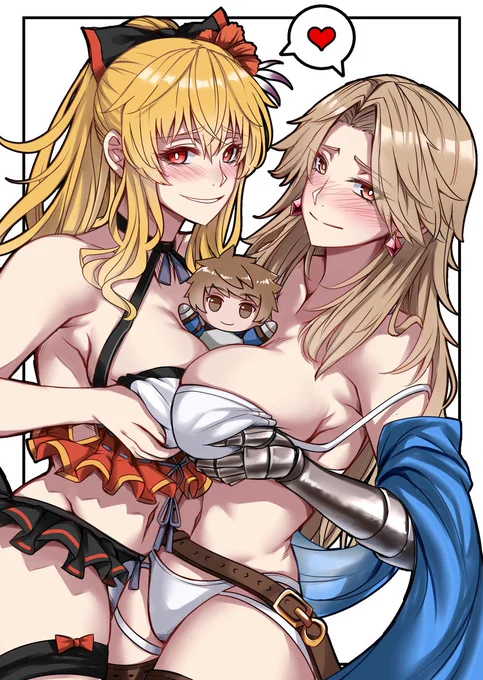 久しぶりにヴィーラとカタリナを描いたやっぱり拙僧はヴィーラの三日月型の笑み大好きだな ンンンンン! 