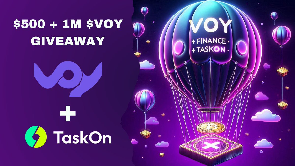 paperlesslab's tweet photo. 🚀 Exciting News, Voyagers! 🚀 (Launching Today)

We're thrilled to announce our latest airdrop campaign on TaskOn! 🌟

💰 Prizes: 🔹 500 $USDT 
🔹 1,000,000 $VOY

Like, comment and retweet.

Don't miss out on this incredible opportunity to join the Voy Finance community and earn amazing rewards! 🪙

Campaign link will be updated here today.

#VoyFinance #Airdrop #Crypto #USDT #VOY #TaskOn #Blockchain #CryptoRewards #DeFi