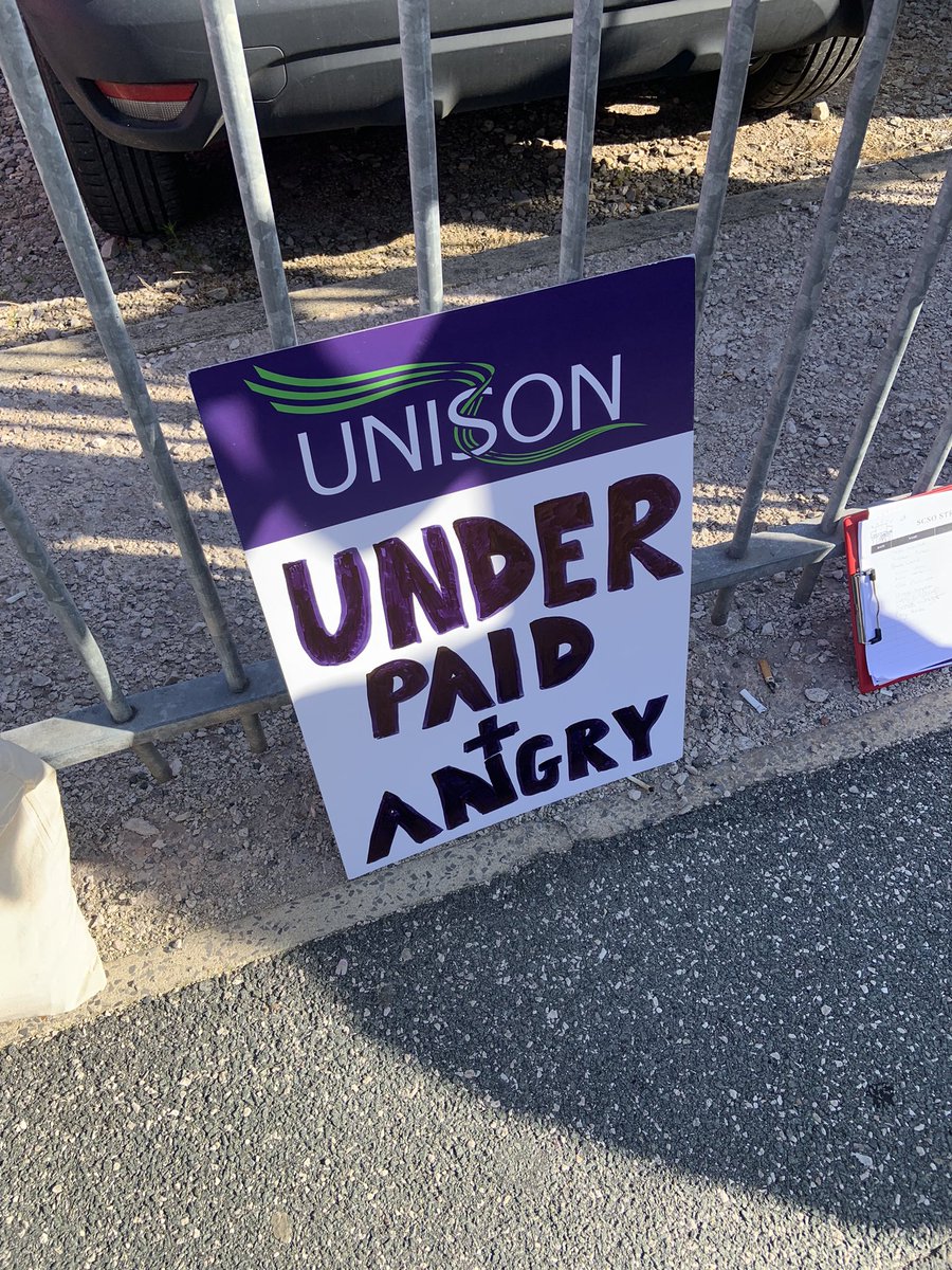 LindsayNorthWe1's tweet photo. Underpaid, overworked and on strike. Social Care Support Officers fighting back. Great atmosphere on the Preston picket line. @unisontheunion @strike_map @UNISONLANCS #unison #strike #payusright https://t.co/YOYlFKjVGt