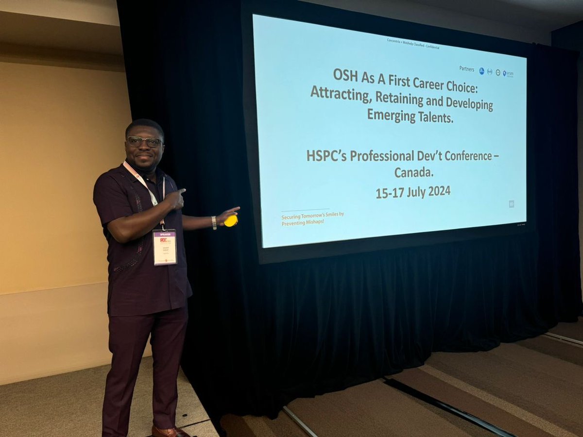 tspfofficial's tweet image. A look into Day 1 of HSPC #PDC2024 saw
@theeddiedebs, sharing insights on elevating Occupational Safety and Health (OSH) as a prime career choice. Here are the main points:

* Boosting safety improves business outcomes and benefits communities.