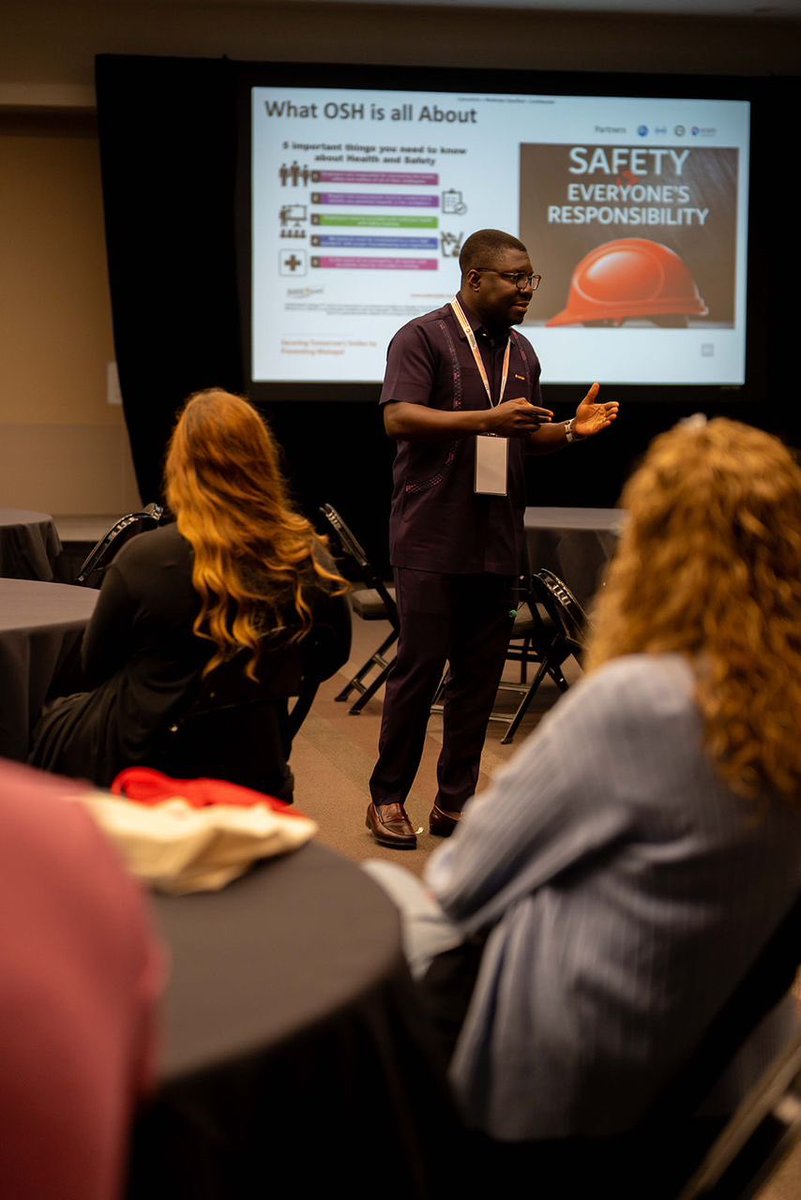 tspfofficial's tweet image. A look into Day 1 of HSPC #PDC2024 saw
@theeddiedebs, sharing insights on elevating Occupational Safety and Health (OSH) as a prime career choice. Here are the main points:

* Boosting safety improves business outcomes and benefits communities.
