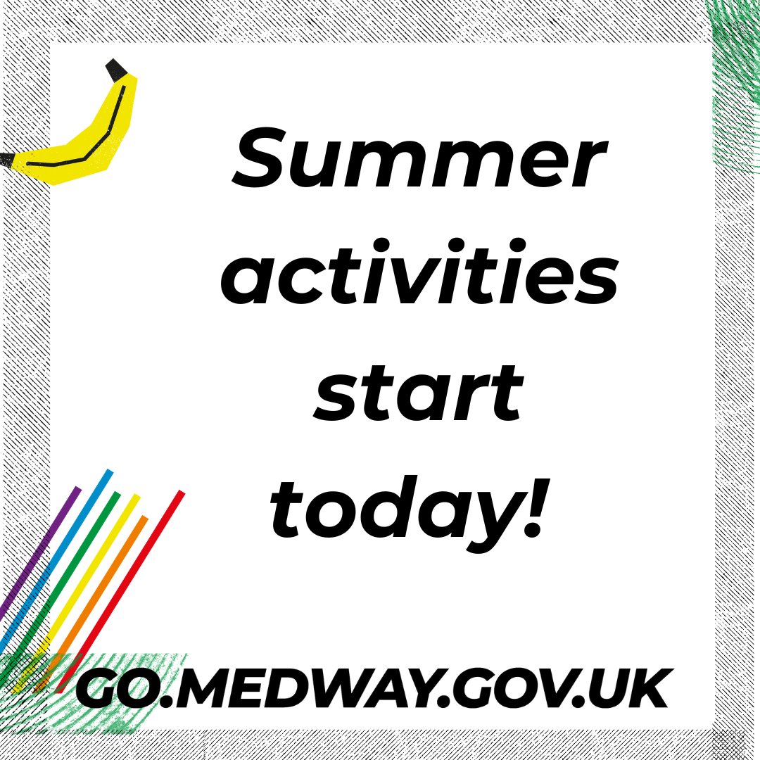 You've booked and now it's time for your children to attend! Summer holiday activities start today across Medway with sessions for sport, theatre, art and much more.  

Discover your summer of fun - orlo.uk/vMqz7