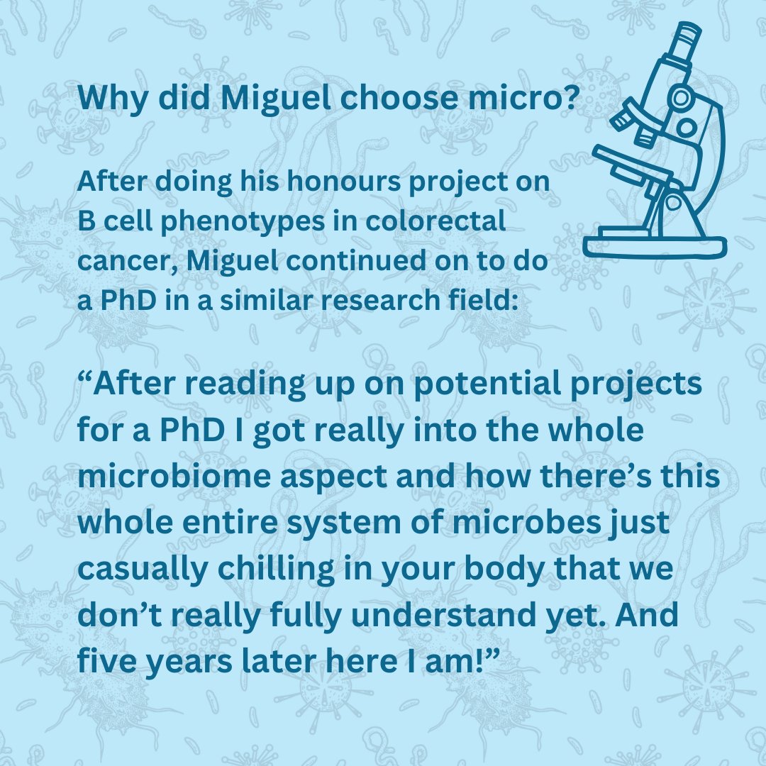 jamsorgau's tweet photo. The next microbiologist to feature in the #microbeminds series is @mqcastaneda from @Macquarie_Uni! 

#microbiome #microbiologist #colorectalcancerresearch #JAMSSyd https://t.co/T1bUpQzLvB