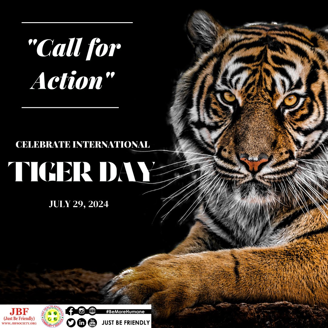 JustBFriendly's tweet photo. The mighty roar of tigers is a call to protect and save them from extinction.
#InternationalTigerDay
This year's theme for International Tigers Day is - Call for Action. https://t.co/qrHtC6Ex5A