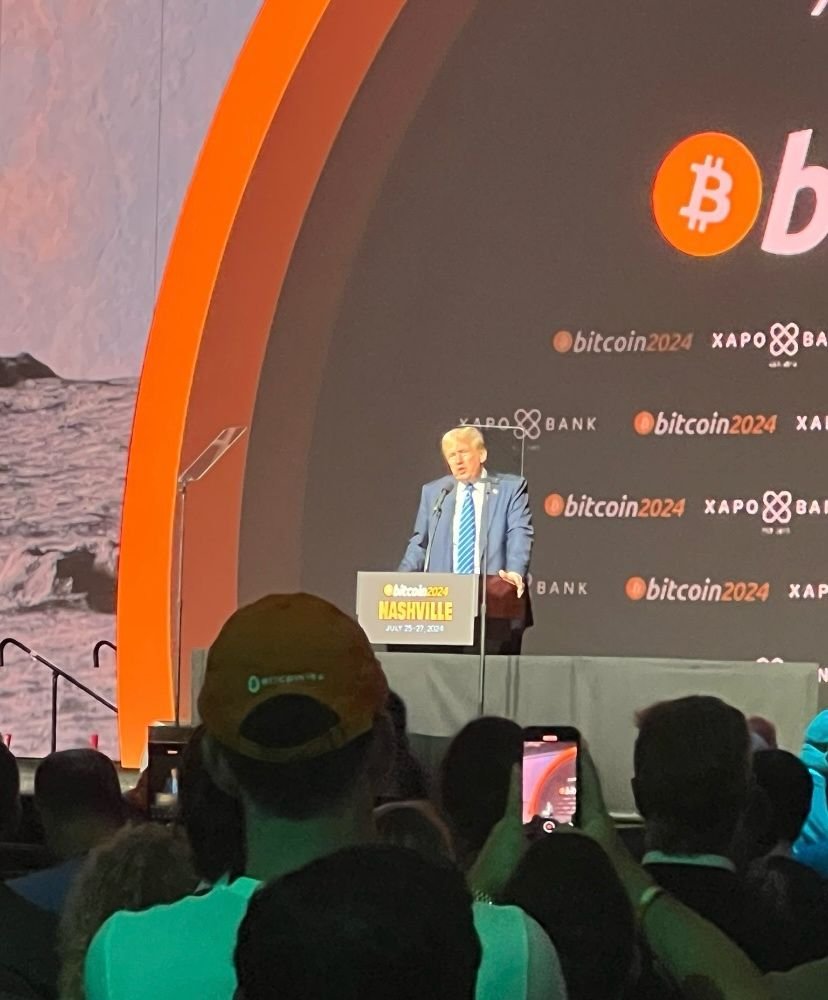 Block Space Capital (@blockspaceweb3) on Twitter photo πΊπΈ Donald Trump and #Bitcoin 
βThereβs never been anything like itβ π©·
#BitcoinNashville #Bitcoin2024Conference πΊπΈ Donald Trump and #Bitcoin 
βThereβs never been anything like itβ π©·
#BitcoinNashville #Bitcoin2024Conference