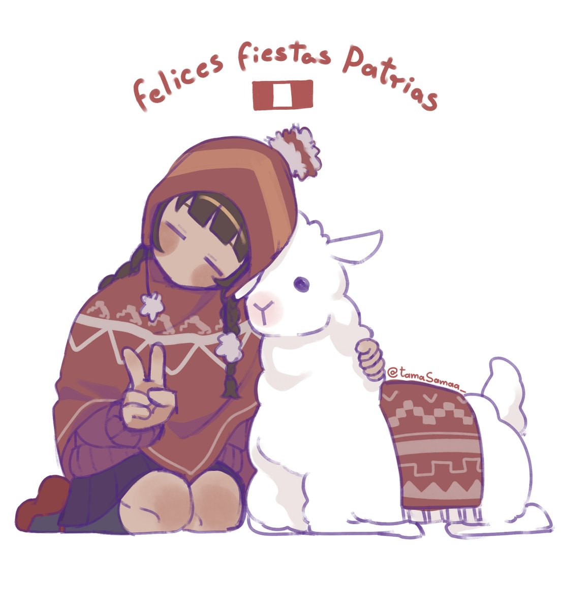 TamaSamaa_'s tweet photo. Today is the independence day of my Peru so I wanted to draw Perutsuki 🤙
#ゆめにっき #yumenikki https://t.co/SUJuk83gJB