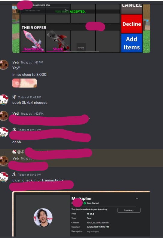 ixphii's tweet photo. @BabesVeli tyy trusted!! i went first w buying her gamepass then she gave me the weapons! (ss out of order) tysm again!! https://t.co/G7HeGFjNUJ