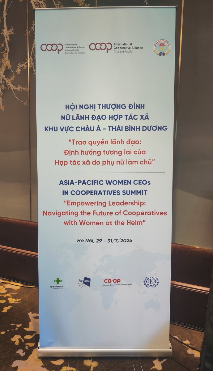 We are excited to welcome 50 Women CEOs/ Leaders and guests from the Asia-Pacific #coop sector in Hanoi, Vietnam🇻🇳 who will engage in discussions around empowering #WomenLeadership

Stay tuned!

<a href="/icacoop/">International Cooperative Alliance</a> <a href="/coopnews/">Co-operative News</a> @Infosahakarita <a href="/JCCU_Int/">JCCU International</a> <a href="/JCCU_PR/">日本生協連【公式】</a> <a href="/preitipatel/">Priti Patel</a>
