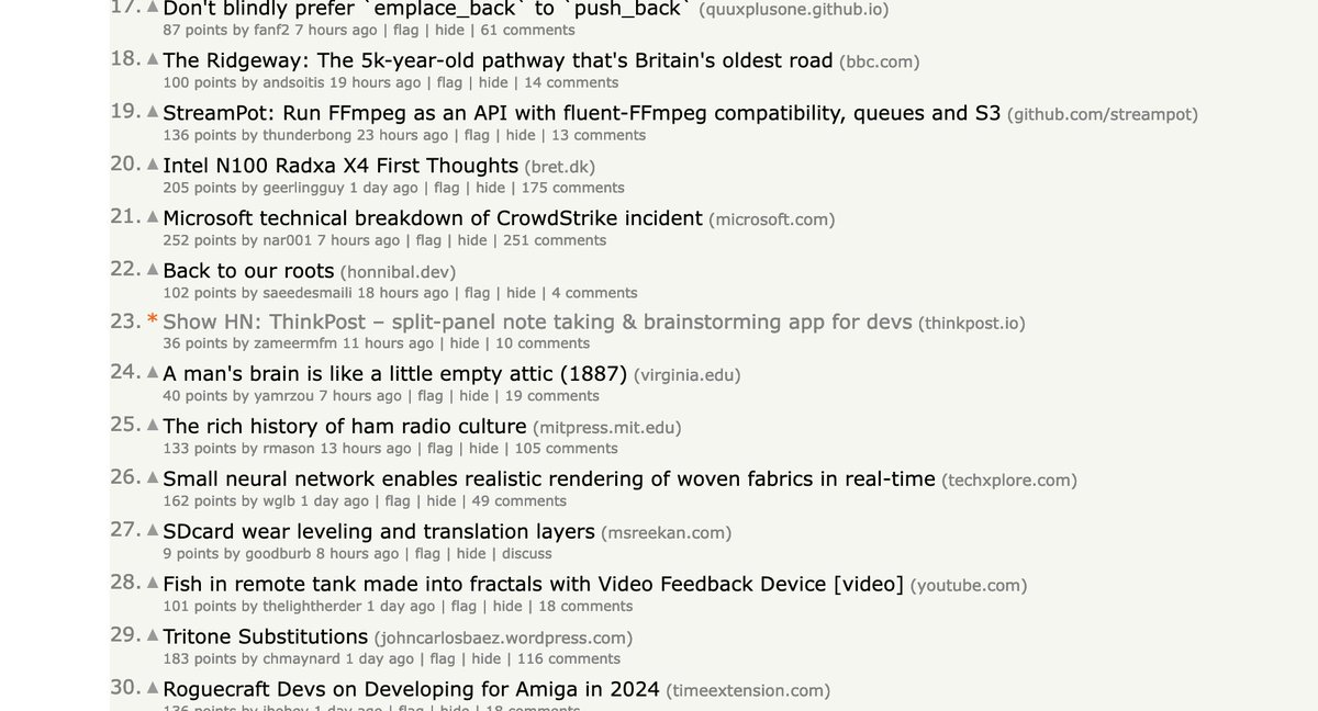 thinkpostio's tweet image. Made it to the HN FrontPage!