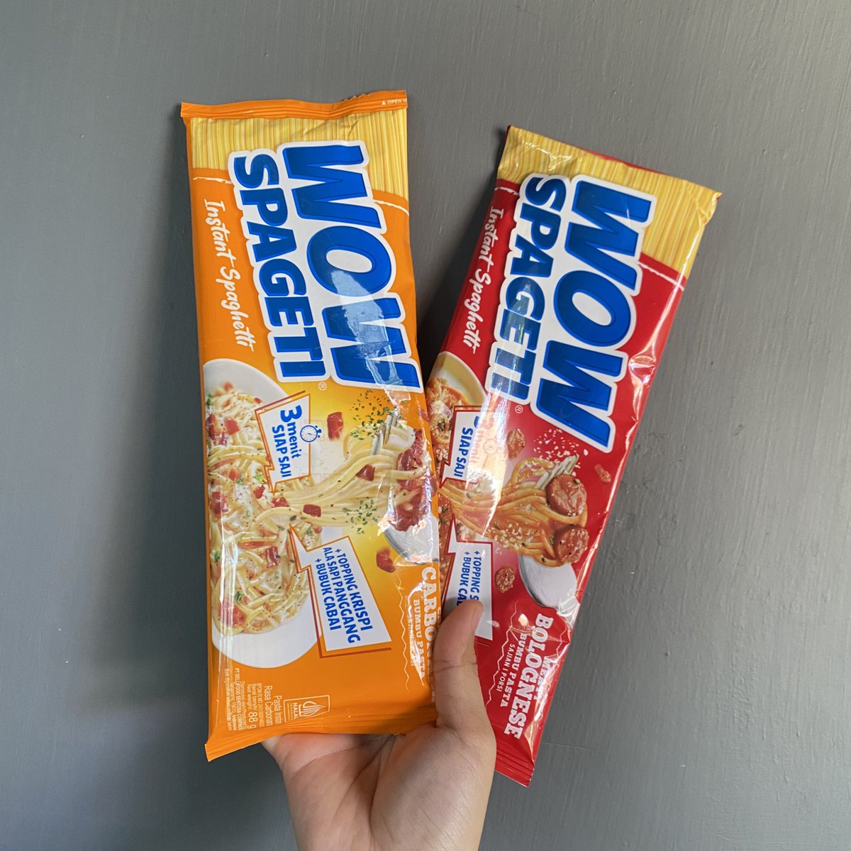 wnisekai's tweet photo. akhirnya nyobain WOW Spageti 😆 aku beli di shopee sie, soalnya di domisili ku belum masuk Alfamart 😔

SUMPAH WOI creamy carbonara nya enak bgt masya Allah rill WOW ABIZZZ KUDU COBAIN PLIS 😭 yg meaty bolognese menurutku b aja hehe 😅 https://t.co/7mQMepOjnK