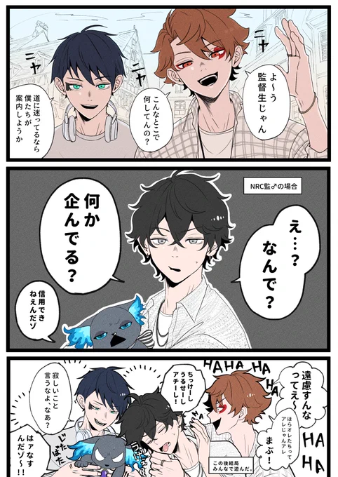 NRC監♂とRSA監♀のちがい妄想 ⚠︎顔有ります!