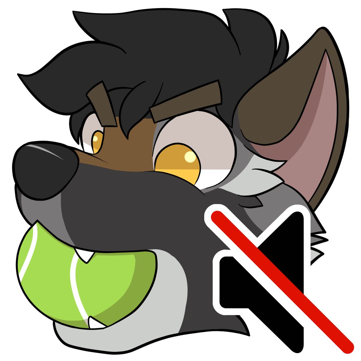 Berymuch's tweet image. Been wanting to make one of those rabid emotes for a while and finally got the idea tonight while chatting with @DuskZacian during @Davecko 's stream tonight lmao.

MUTE BALL HAS BEEN DEFEATED &amp;gt;:O