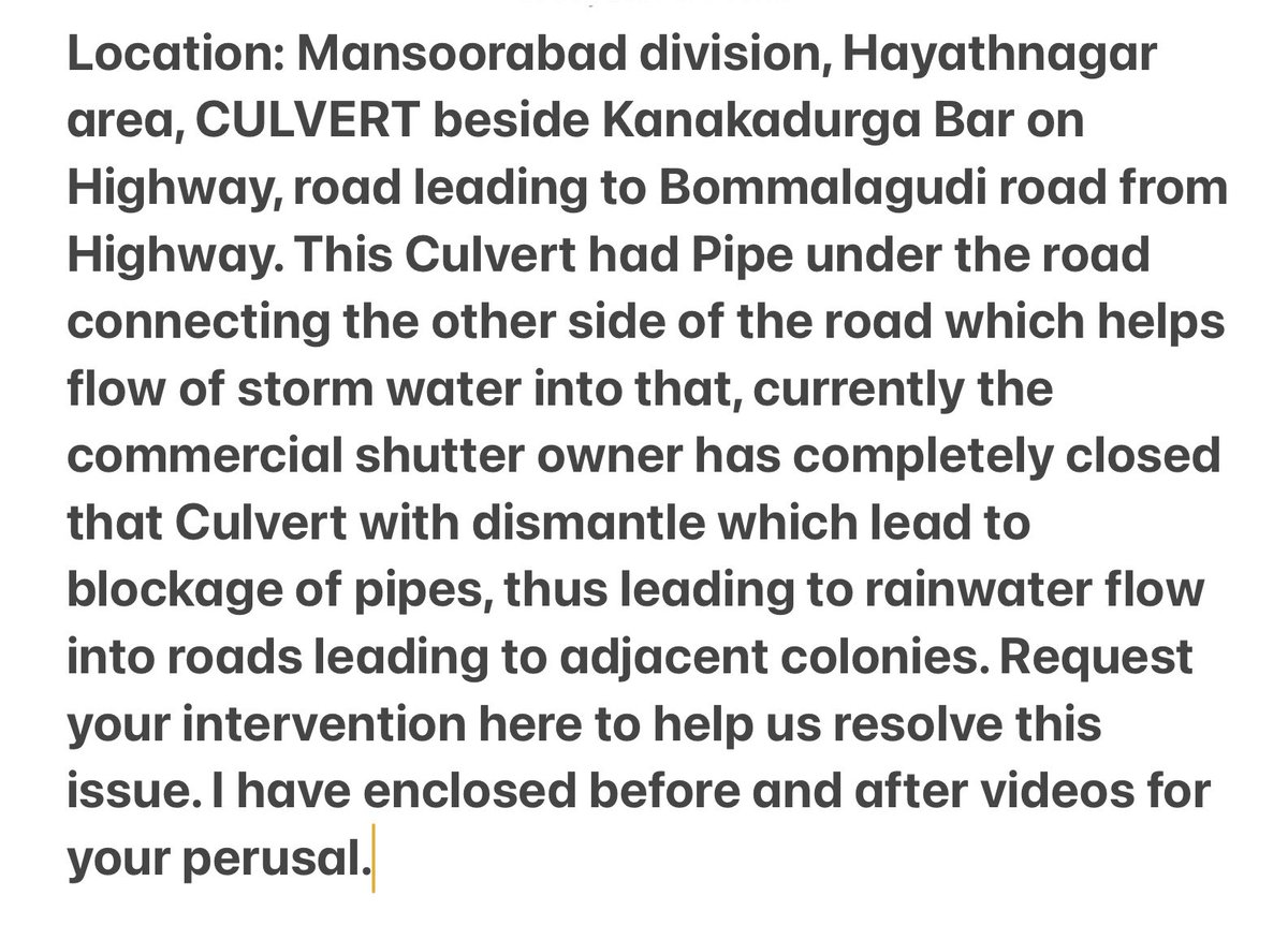 vnchyt's tweet photo. @ZC_LBNagar , @EE_Hayathnagar @CommissionrGHMC @GHMCOnline https://t.co/gCAXt6ybP8
