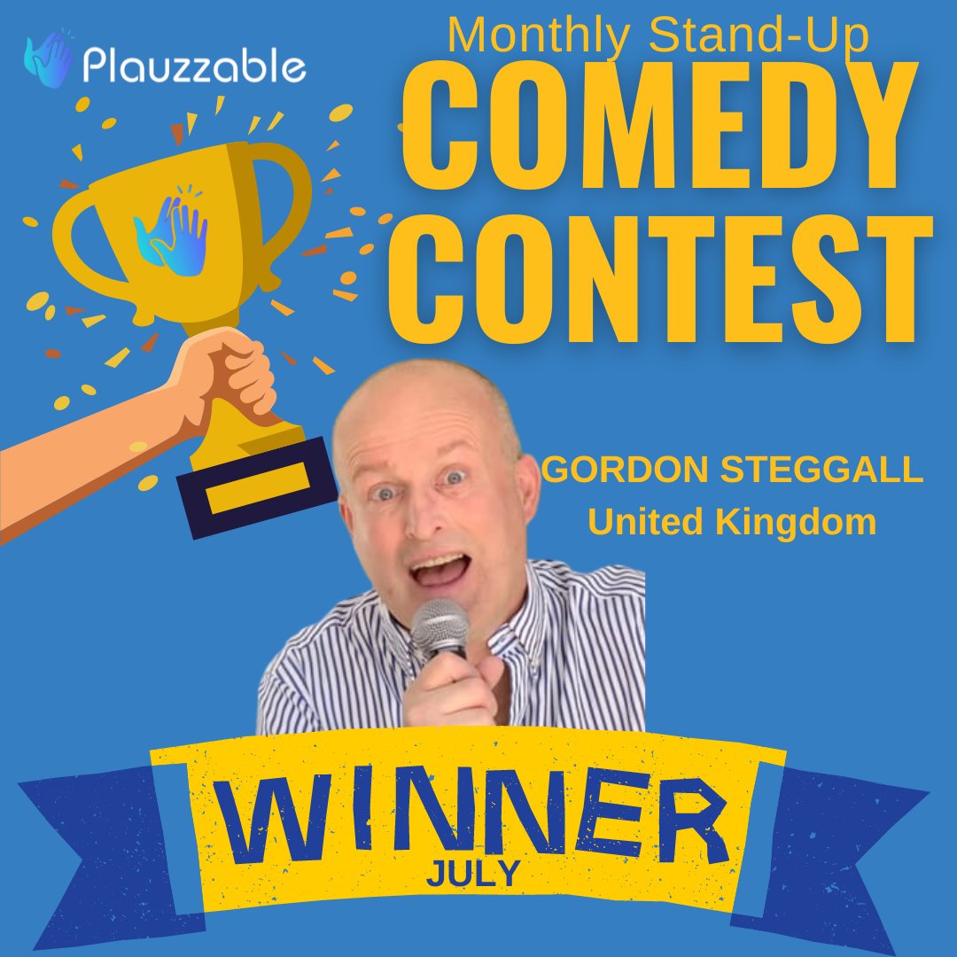 plauzzable's tweet photo. Congratulations @GordonSteggall He brought the funny (all the way from the U.K.) &won over the hearts of the judges & audience.
#comedy #plauzzable #contest #comedian #stanupcomedy #standupcomedian #onlinecomedy #virtualshows #contest #comedycontest #plauzzable #comedyrevolution https://t.co/v6nPNn7hXR