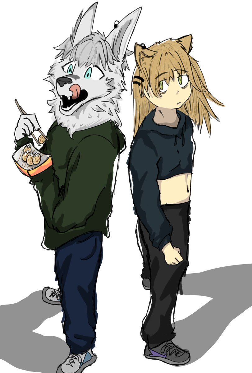 darklyac's tweet photo. 🐺+😺 https://t.co/LIXFsImlrD