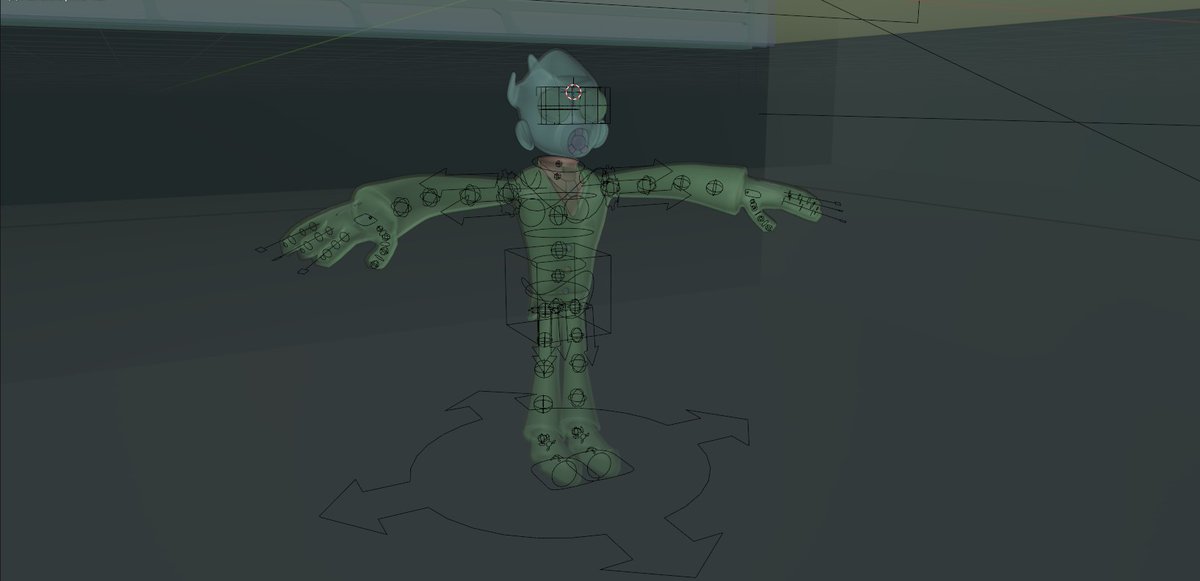 DeffyDeffers's tweet photo. Not a lot of behind-the-scenes for this one, though I will say this was my first use of Rigify metarig generation in one of these projects and I think it will be the go to moving forward for the rest of Artfight. https://t.co/a3JYV0Dvft