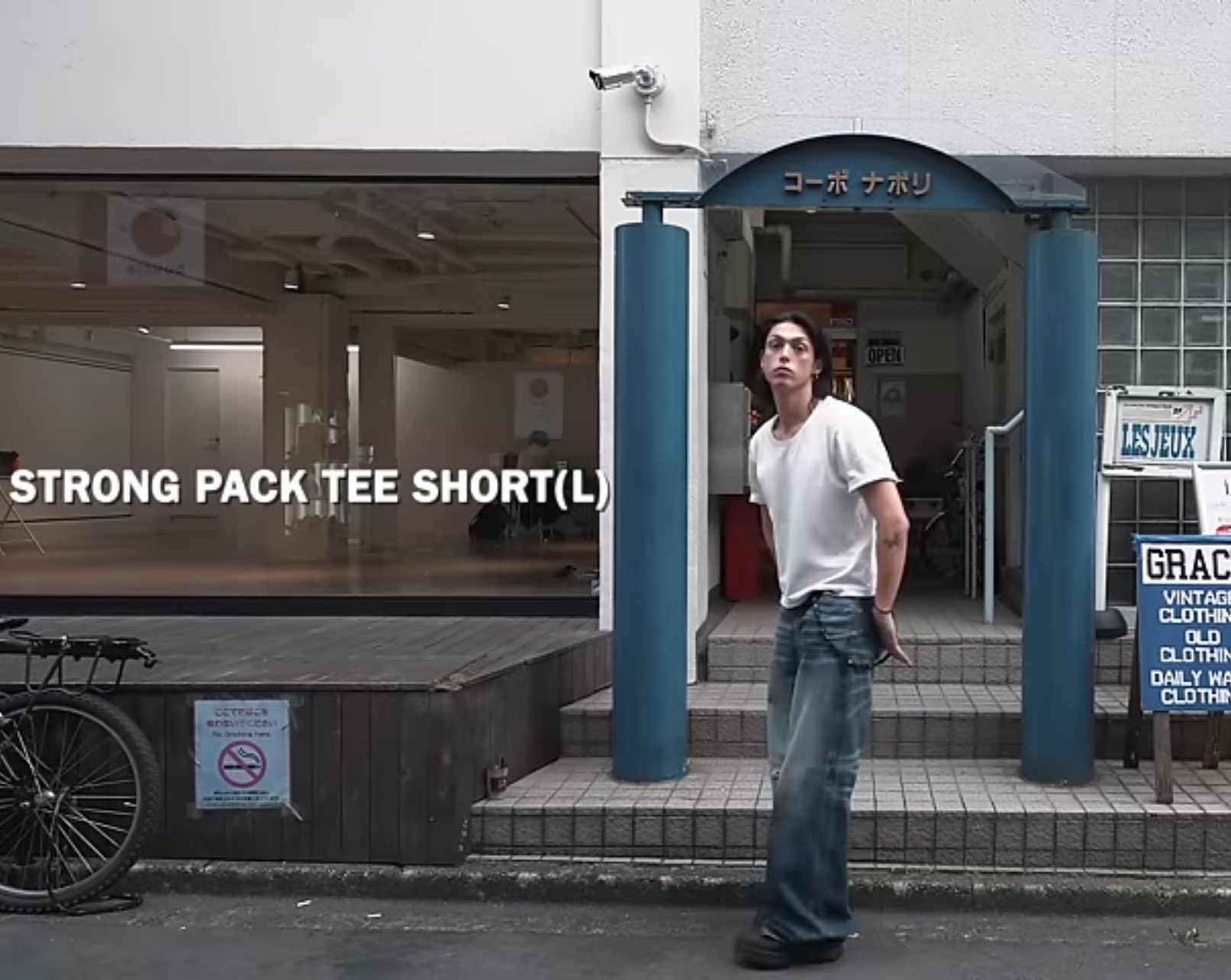 STRONG PACK TEE (BLACK) S 長袖 短丈 STRONG PACK TEE SHORT (BLACK)