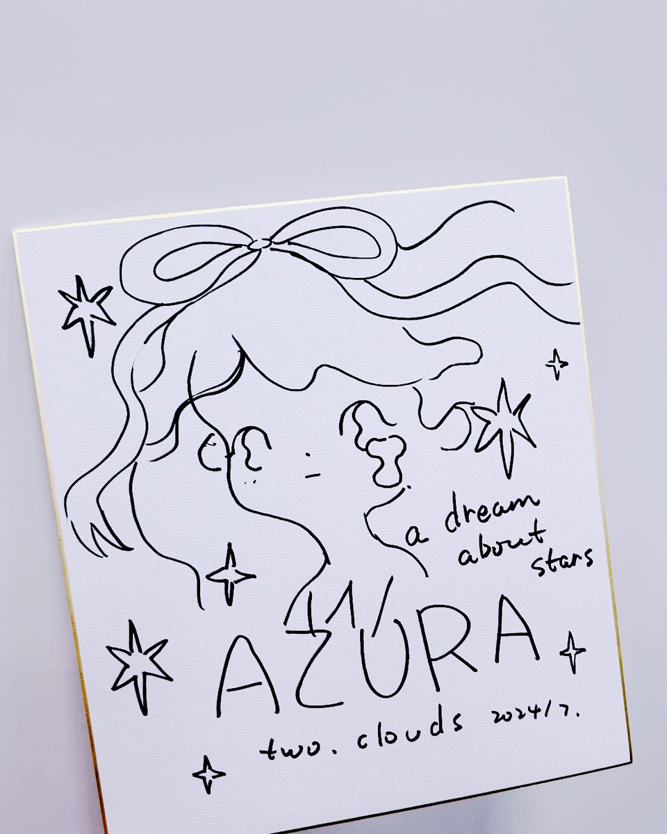 POPMARTJapan's tweet photo. AZURA POPUP SHOP記念キャンペーンまだ終わらない☁️✨

📍渋谷PARCO 5F POP UP SPACE 
🗓️7/19 ～8/4（今週日曜日まで）

フォロー＆RPで
AZURAのデザイナーTWO CLOUDSさんの直筆サイン色紙を 抽選で5名様にプレゼント🎁 
直筆サインオリジナルノベルティセットを抽選で10名様にプレゼント🎁
合計15名様にプレゼント！

◆参加方法 ◆
①@POPMARTJapan をフォロー

② この投稿をリポスト
締切 2024/8/4(日) 23:59まで 
当選者へのご連絡はダイレクトメッセージにて8月下旬を予定しております。

#AZURA星の夢 #POPMART大好き