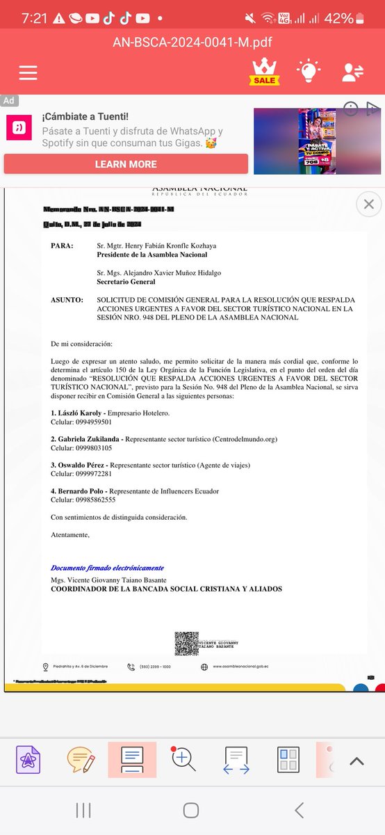 HMunetonZ's tweet photo. Día martes el sector turístico productivo estará en el pleno de la asamblea nacional. 
Invitamos a los qremios a las asociaciones. A la academia y a todos los que están en el sector productivo turístico. https://t.co/kLyYvAigEK