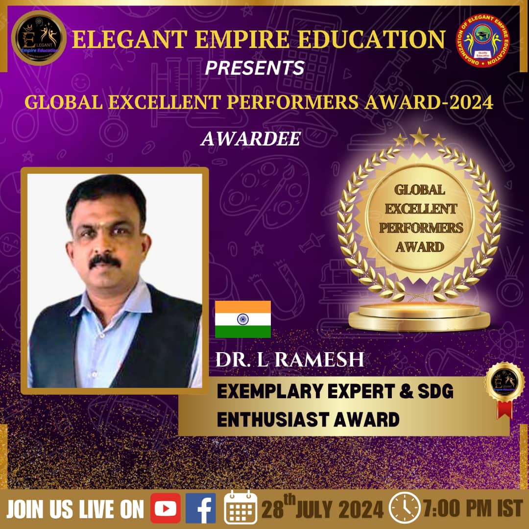 RLekshmana's tweet photo. "Exemplary Expert and SDG/ESG Enthusiast Award 2024" awarded to #greenRamesh #igenRamesh for implementation of #UN #SDG activities. Presented by Elegant Empire Education Malaysia and Greek Astronomy &amp; Space Society Greece .  28th July 2024 https://t.co/M31RCJTW7v