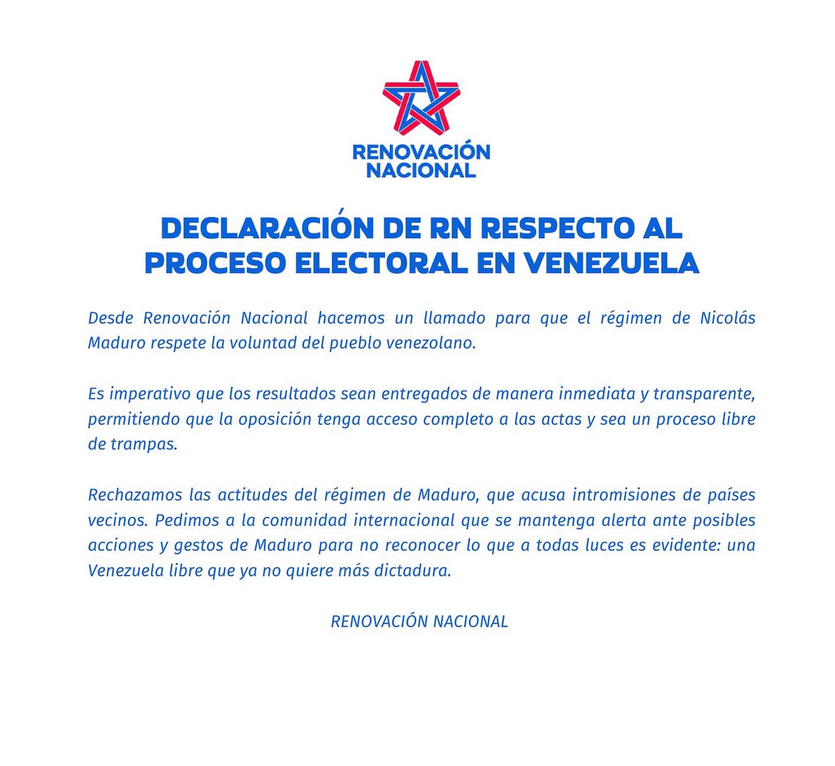 RNchile's tweet photo. ¡Venezuela LIBRE! 🇻🇪 https://t.co/W0Llw4EJX3