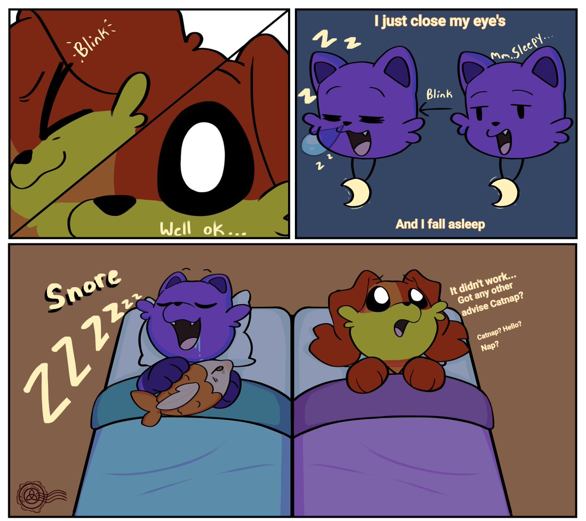 BonanusFanan's tweet photo. Trying to get better at comics *crys*
🤧
#comic #SmilingCritters #catnap #dogday #PoppyPlaytime #PoppyPlaytime3fanart #SmilingCrittersFanart #art #catnapfanart https://t.co/qgxQ73WdZS