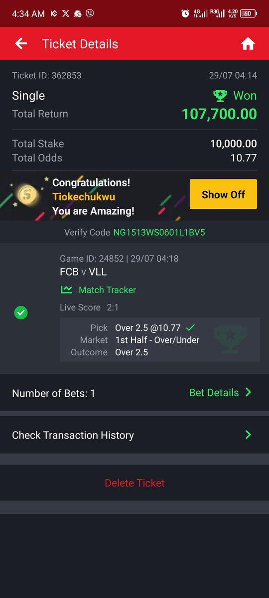 CentOddsTips's tweet image. 21+ Odds won! ✅👺
1.3Million Won! ✅👺
Giveaway time!!! 👺
Join our WhatsApp channel here: whatsapp.com/channel/0029Va… 
 Repost and follow 👣