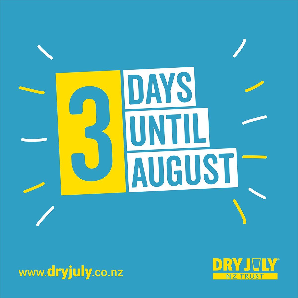 We're on the home stretch now team... only three days until Dry July 2024 is complete! 🌟

If you're keen to show your support and donate to a Dry July participant or team, head here! 😄 bit.ly/3vEKToy
