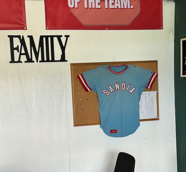 Happened to find my old HS jersey the other day. Had to put it up in our clubhouse for our kids to see. Al Foster &amp; Dennis Kidd can relate to wearing these same jerseys. Wish I could still fit in mine..lol <a href="/Niner9963/">Al Foster</a>