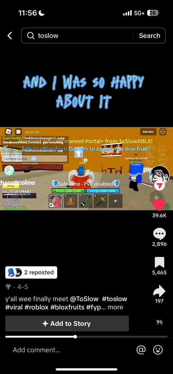 ToSlowRBLX's tweet image. I just looked at my TikTok Reposts.

If I could give you guys advice, it's to make at least 1 person a little bit happier, every day. Not only will you be happier, you'll also be leaving an impact!

Do you want to leave behind positivity or negativity? It's your choice!