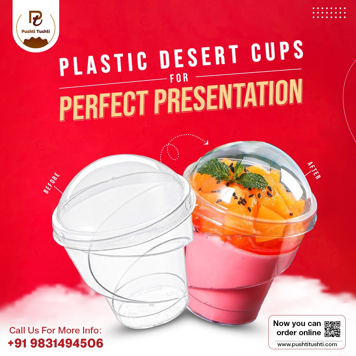 PushtiTushti's tweet photo. Introducing our Plastic Dessert Cups – the perfect solution for 
showcasing your delicious creations with style and elegance.🧁
🛒 Order Now: +91 9831494506
🔍 Find Us on Google: https://t.co/JnPTGxD43I
🛒 Why Choose Us? https://t.co/11uluXrFcd