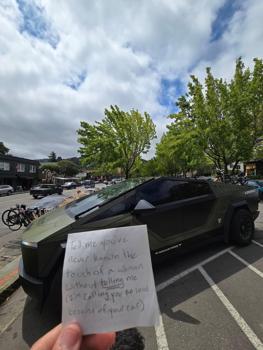 ppmcghee's tweet photo. The best thing about the Cybertruck? People like this hate it. https://t.co/yzGQ3djeq2