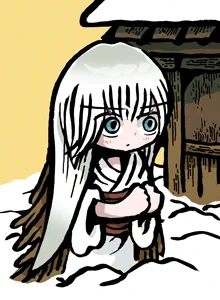 きょうの妖怪 #和漢百魅缶  通算7895体目【氷柱女】「あのつららのようにすべすべで美しい女を嫁にしたい」と語ってた男のもとに、お嫁に来たつらら。よくある、氷柱女が氷柱になって相手の胸を突いたという展開が語られる解説は、この氷柱女のはなしの転用。