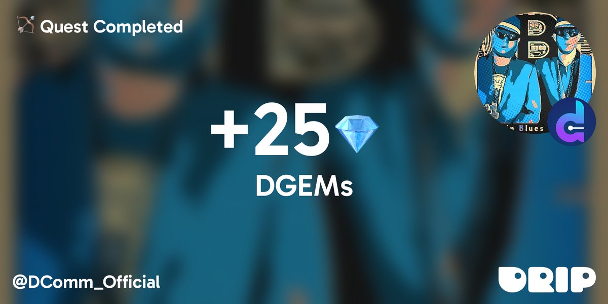 Cryptos_24_7's tweet image. I just earned 25 💎DGEMs for completing a Quest in the @DComm_Official Discord.
discord.com/invite/dcomm
Join us and earn your 💎#DGEM&apos;s completing some quests.
#IamDComm
Telegram:
t.me/dcommblockchain