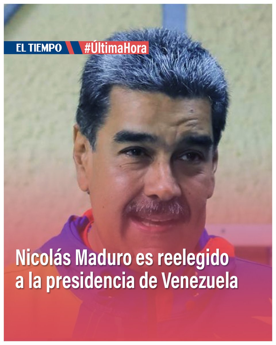 ELTIEMPO's tweet photo. 🚨 #ATENCIÓN | EN VIVO | Resultados de las elecciones en Venezuela: en medio de reclamos, CNE atribuye el triunfo a Nicolás Maduro con el 51.20 % de los votos ► https://t.co/0RvK4TBj3f

#ÚltimaHoraET https://t.co/HL9kxu0XPQ
